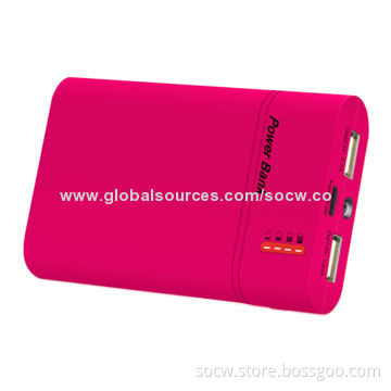 Rechargeable Portable Power Banks with Capacity 8,400mAh, LED Lighting, Dual USB Output Port